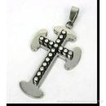 stainless steel cross pendant